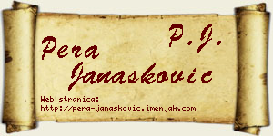 Pera Janašković vizit kartica